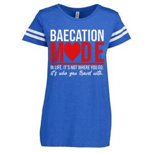 Cute Couples Trip Matching Vacation Baecation Vibes Gifts Enza Ladies Jersey Football T-Shirt