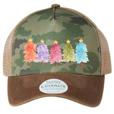 Colorful Christmas Tree Festive Holiday Legacy Tie Dye Trucker Hat