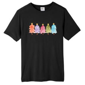 Colorful Christmas Tree Festive Holiday Tall Fusion ChromaSoft Performance T-Shirt