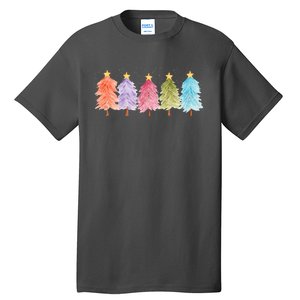 Colorful Christmas Tree Festive Holiday Tall T-Shirt