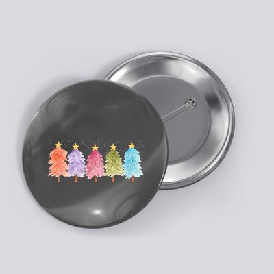 Colorful Christmas Tree Festive Holiday Button