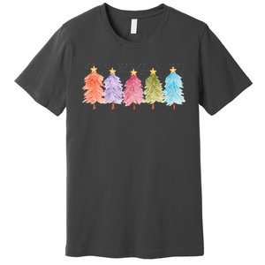 Colorful Christmas Tree Festive Holiday Premium T-Shirt