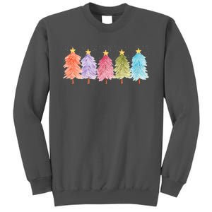 Colorful Christmas Tree Festive Holiday Tall Sweatshirt