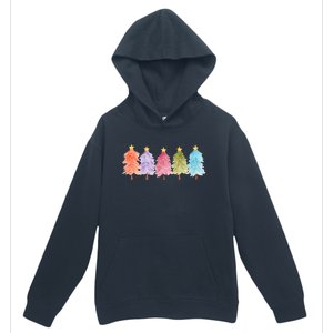 Colorful Christmas Tree Festive Holiday Urban Pullover Hoodie