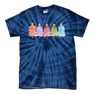 Colorful Christmas Tree Festive Holiday Tie-Dye T-Shirt