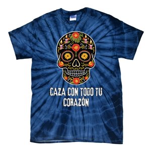 Caza Con Todu Tu Corazon Halloween Sugar Skull Tie-Dye T-Shirt