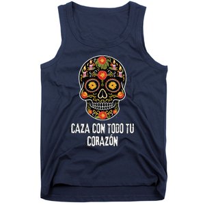 Caza Con Todu Tu Corazon Halloween Sugar Skull Tank Top