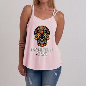 Caza Con Todu Tu Corazon Halloween Sugar Skull Women's Strappy Tank