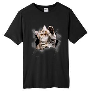 Cute Cat Torn Cloth Funny For Cat Lover Cat Mom Cat Dad Tall Fusion ChromaSoft Performance T-Shirt