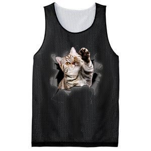 Cute Cat Torn Cloth Funny For Cat Lover Cat Mom Cat Dad Mesh Reversible Basketball Jersey Tank