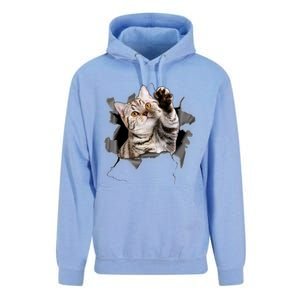 Cute Cat Torn Cloth Funny For Cat Lover Cat Mom Cat Dad Unisex Surf Hoodie