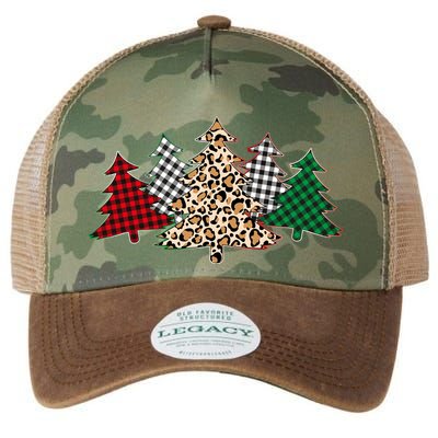 Cute Christmas Tree Plaid Leopard Patterns Legacy Tie Dye Trucker Hat