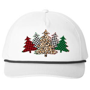 Cute Christmas Tree Plaid Leopard Patterns Snapback Five-Panel Rope Hat