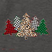 Cute Christmas Tree Plaid Leopard Patterns Vector Backpack