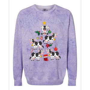 Cow Christmas Tree Ornament Decor Funny Gifts For Dog Lover Colorblast Crewneck Sweatshirt