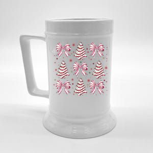 Coquette Christmas Tree Cake Bow Girly Christmas Holiday Beer Stein