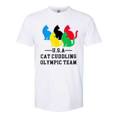 Cat Cuddling Team Softstyle® CVC T-Shirt