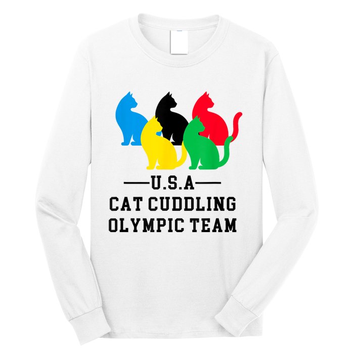 Cat Cuddling Team Long Sleeve Shirt