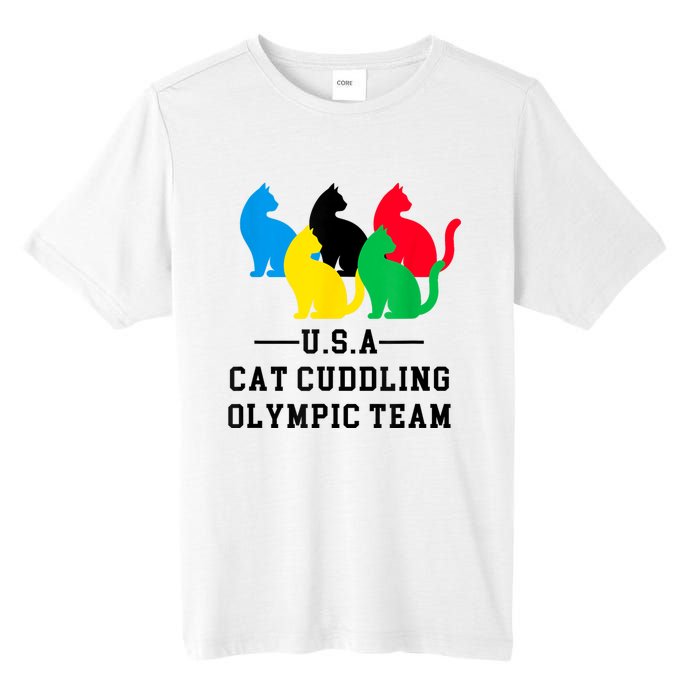 Cat Cuddling Team Tall Fusion ChromaSoft Performance T-Shirt