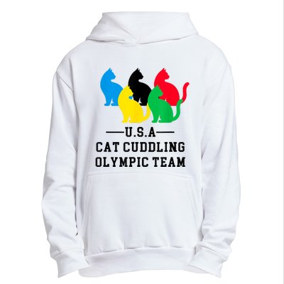 Cat Cuddling Team Urban Pullover Hoodie