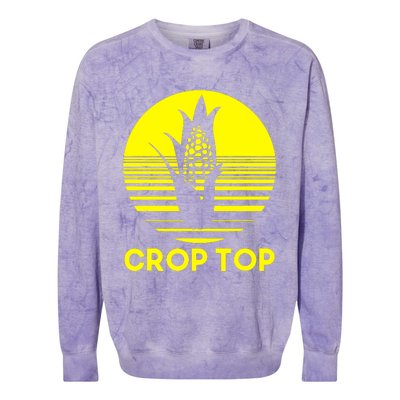 Corn Crop Top Colorblast Crewneck Sweatshirt