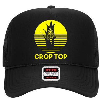 Corn Crop Top High Crown Mesh Back Trucker Hat