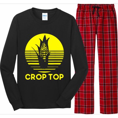 Corn Crop Top Long Sleeve Pajama Set