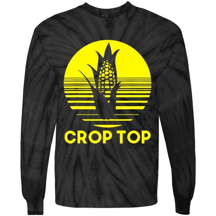 Corn Crop Top Tie-Dye Long Sleeve Shirt