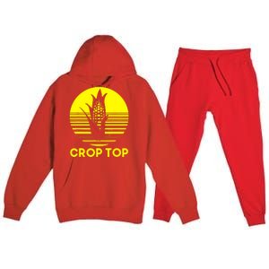 Corn Crop Top Premium Hooded Sweatsuit Set