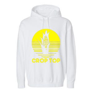 Corn Crop Top Garment-Dyed Fleece Hoodie