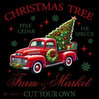 Coquette Christmas Tree Red Truck Farm & Market Xmas Pajamas Tall T-Shirt