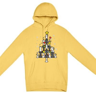 Chess Christmas Tree Xmas Chess Player Funny Funny Premium Pullover Hoodie