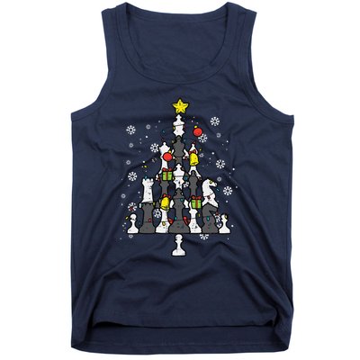 Chess Christmas Tree Xmas Chess Player Funny Funny Tank Top