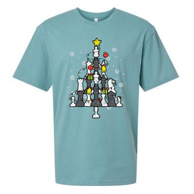 Chess Christmas Tree Xmas Chess Player Funny Funny Sueded Cloud Jersey T-Shirt