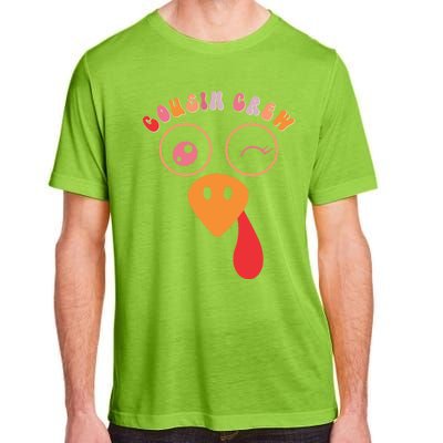 Cousin Crew Turkey Cute Retro Groovy Sunglasses Thanksgiving Gift Adult ChromaSoft Performance T-Shirt