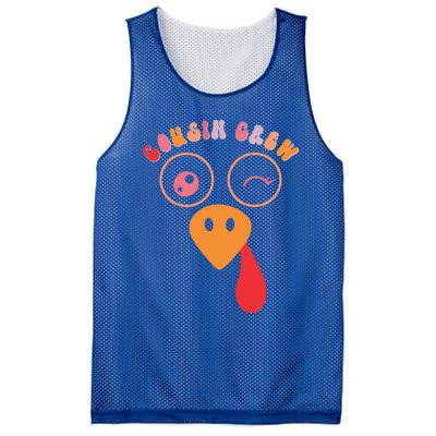 Cousin Crew Turkey Cute Retro Groovy Sunglasses Thanksgiving Gift Mesh Reversible Basketball Jersey Tank