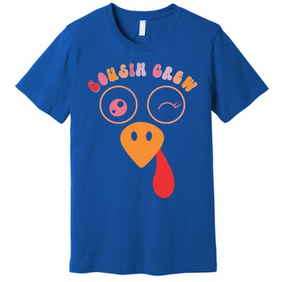 Cousin Crew Turkey Cute Retro Groovy Sunglasses Thanksgiving Gift Premium T-Shirt