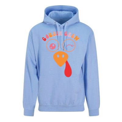 Cousin Crew Turkey Cute Retro Groovy Sunglasses Thanksgiving Gift Unisex Surf Hoodie