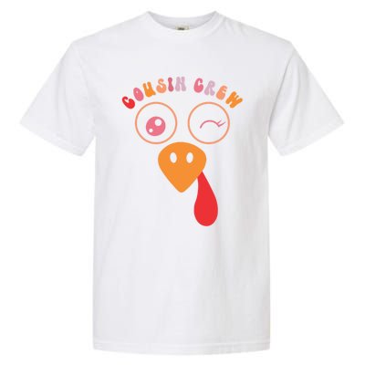 Cousin Crew Turkey Cute Retro Groovy Sunglasses Thanksgiving Gift Garment-Dyed Heavyweight T-Shirt