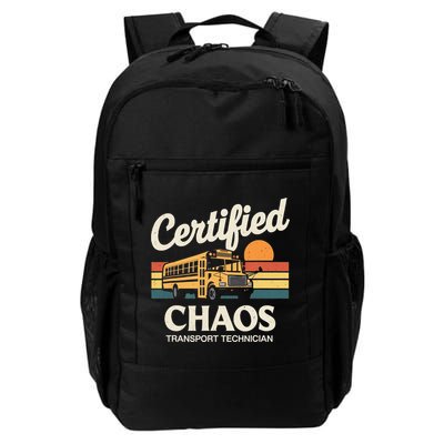 Certified Chaos Transport Technician School Bus Driver Backpack