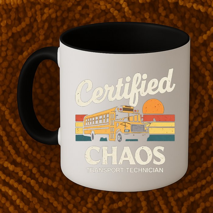 Certified Chaos Transport Technician School Bus Driver Mug