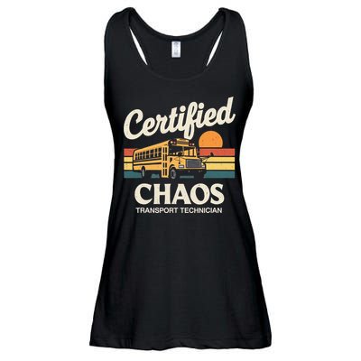 Certified Chaos Transport Technician School Bus Driver Ladies Essential Flowy Tank