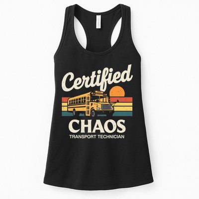 Certified Chaos Transport Technician School Bus Driver Womens Tank Top