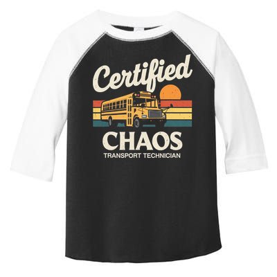 Certified Chaos Transport Technician School Bus Driver Toddler Fine Jersey T-Shirt