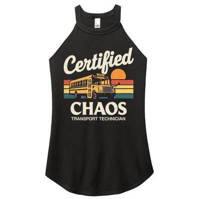 Certified Chaos Transport Technician School Bus Driver Women's Perfect Tri Rocker Tank