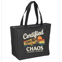 Certified Chaos Transport Technician School Bus Driver Zip Tote Bag