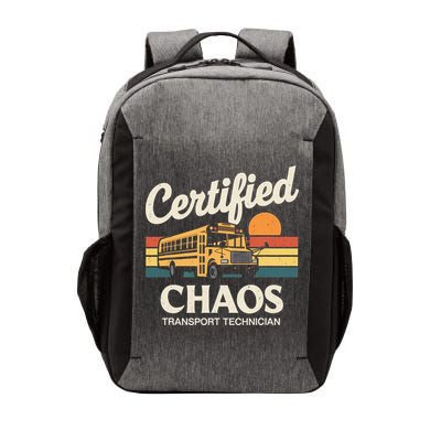 Certified Chaos Transport Technician School Bus Driver Vector Backpack