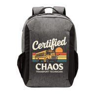 Certified Chaos Transport Technician School Bus Driver Vector Backpack