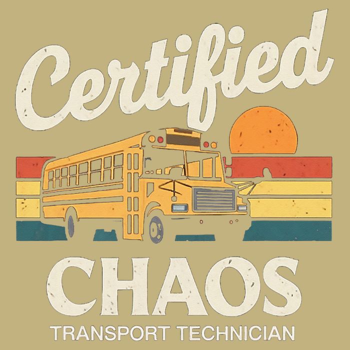 Certified Chaos Transport Technician School Bus Driver Cooling Performance Crew T-Shirt