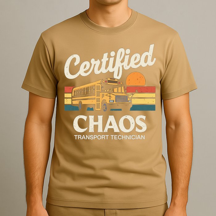 Certified Chaos Transport Technician School Bus Driver T-Shirt